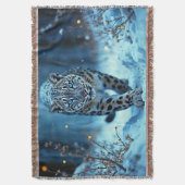 強力な捕食者の雪の荒野の寒い美しい スローブランケット (正面縦)