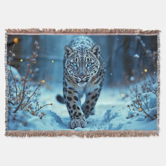 強力な捕食者の雪の荒野の寒い美しい スローブランケット (正面)
