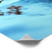 強力な捕食者の雪の荒野の寒い美しい ポスター (角)