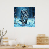 強力な捕食者の雪の荒野の寒い美しい ポスター (キッチン)