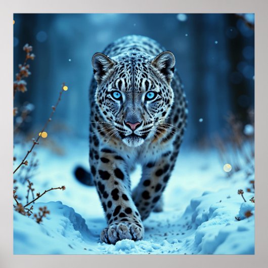 強力な捕食者の雪の荒野の寒い美しい ポスター (正面)