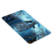 強力な捕食者の雪の荒野の寒い美しい マグネット (右側)