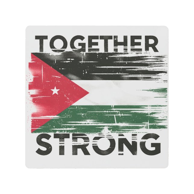 強力な支援パレスチナ メタルプリント (正面)