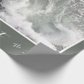 強力な海の海波旋回の水の写真 ラッピングペーパー (角)