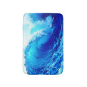 強力な海波サージデザイン バスマット (正面縦)