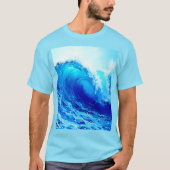 強力な海波サージデザイン Tシャツ (正面)
