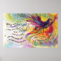 強力な神， 20"x12.5",プリント