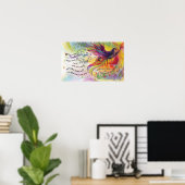 強力な神， 20"x12.5",プリント ポスター (ホームオフィス)