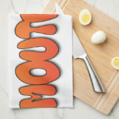 強力な舌の弱い口写真 キッチンタオル (四つ折り)