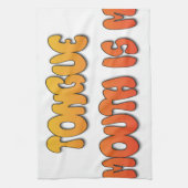 強力な舌の弱い口写真 キッチンタオル (縦)