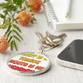 強力な舌の弱い口写真 キーホルダー (側面)