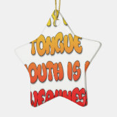 強力な舌の弱い口写真 セラミックオーナメント (左)