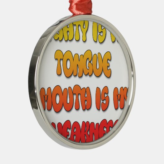強力な舌の弱い口写真 メタルオーナメント (右)
