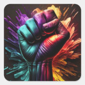 強力な色彩 スクエアシール (正面)