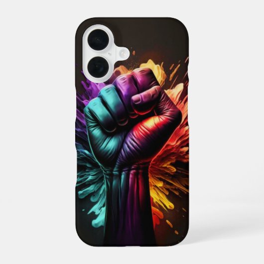強力な色彩 iPhone 16ケース (裏面)