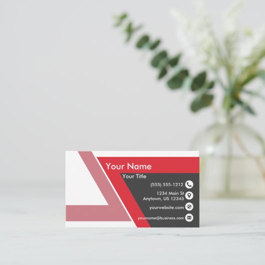 強力な赤と黒 名刺 (スタンド正面)