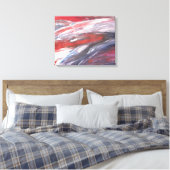 強力な赤、白、青絵画のプリント キャンバスプリント (インサイチュ (寝室))