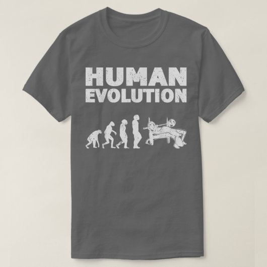 強力な進化パワーリフターとボディビルダーの項目 Tシャツ (デザイン正面)