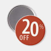 強力な20%オフ販売サイン – 磁石 (正面/裏面)