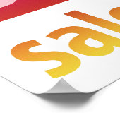 強力な50%オフ販売サイン |カラフル | ポスター (角)