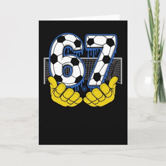 強力な67サッカーの番号電気フットボールエネルギー カード (正面)