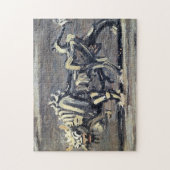 強力な「ホワイト·オックス1」(絵画リー·ユン·セオブ著) ジグソーパズル (縦)