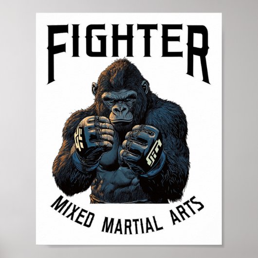 強力なmma Gorilla -ボクシングとケージ戦い ポスター (正面)