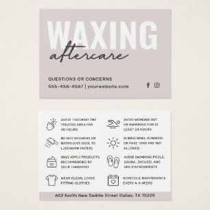 強力なWakingアフターケアカード脱毛カード