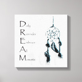 強力感動的なドリームキャッチャー肯定 キャンバスプリント