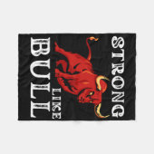 強力重量力持ち上げボディービルのように強い フリースブランケット (正面(横))