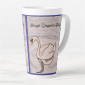 強包まれた美しい カフェラテマグ (右アングル)