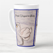 強包まれた美しい カフェラテマグ (左アングル)