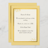 強化されたミニマル結婚式招待状 招待状 (正面/裏面)