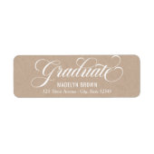 強化された卒業差出人住所ラベル ラベル (正面)