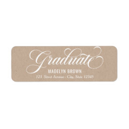 強化された卒業差出人住所ラベル ラベル