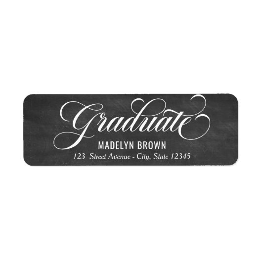 強化された卒業差出人住所ラベル ラベル (正面)