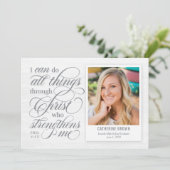 強化された卒業発表招待状 案内状 (スタンド正面)