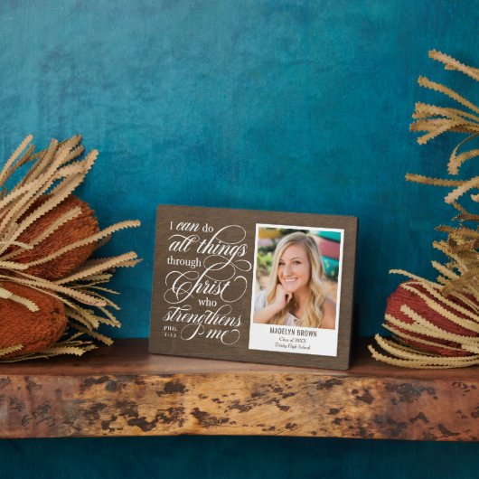 強化された卒業記念デスクトッププラーク フォトプラーク (側面)