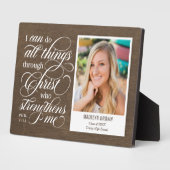 強化された卒業記念デスクトッププラーク フォトプラーク (側面)