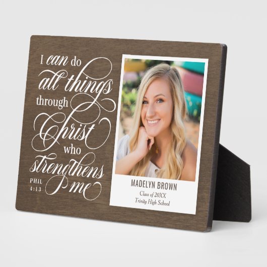 強化された卒業記念デスクトッププラーク フォトプラーク (側面)