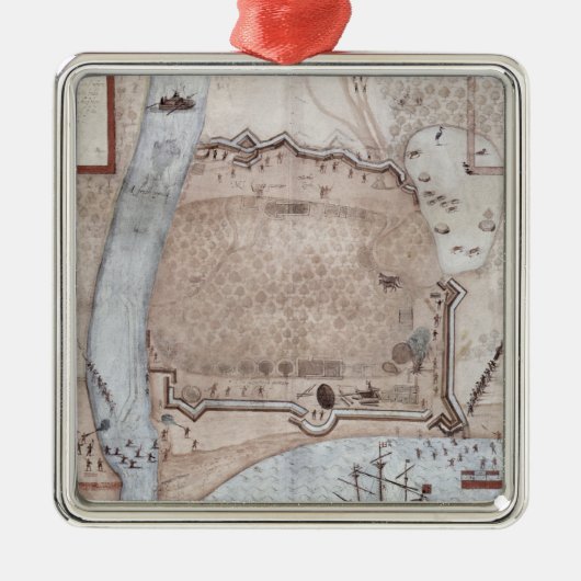 強化された野営、プエルトリコ メタルオーナメント (正面)