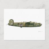 強化されたB-24解放者のいちご ポストカード (正面)