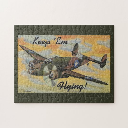 強化されたB-24解放者の第二次世界大戦のヴィンテージ ジグソーパズル (横)