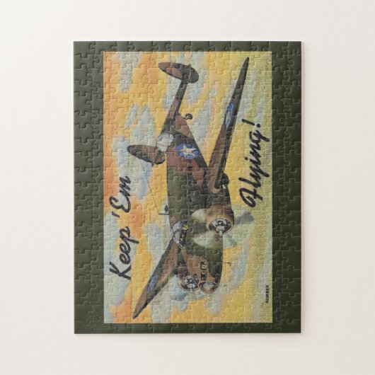 強化されたB-24解放者の第二次世界大戦のヴィンテージ ジグソーパズル (縦)