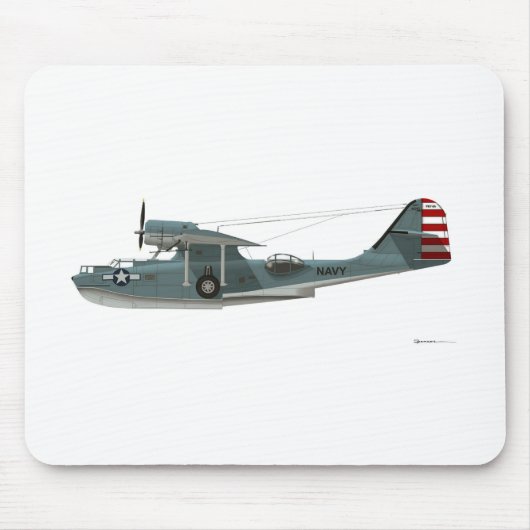 強化されたPBY-5A Catalina マウスパッド (正面)