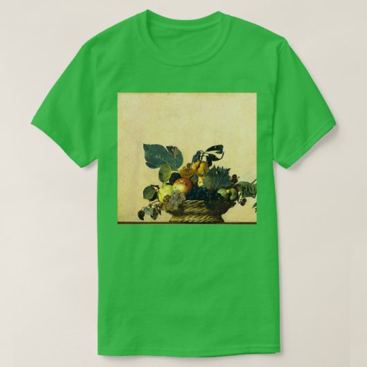 強化カラバ絵画ッジョの果実のバスケット Tシャツ (デザイン正面)