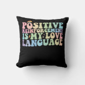 強化前向きは私の愛の言語Groovy クッション (正面)