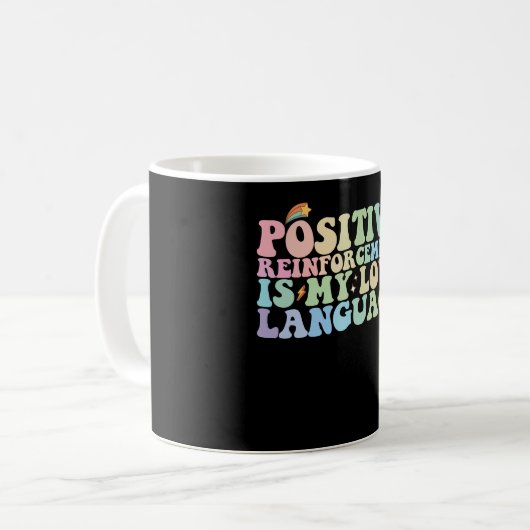 強化前向きは私の愛の言語Groovy コーヒーマグカップ (正面左)