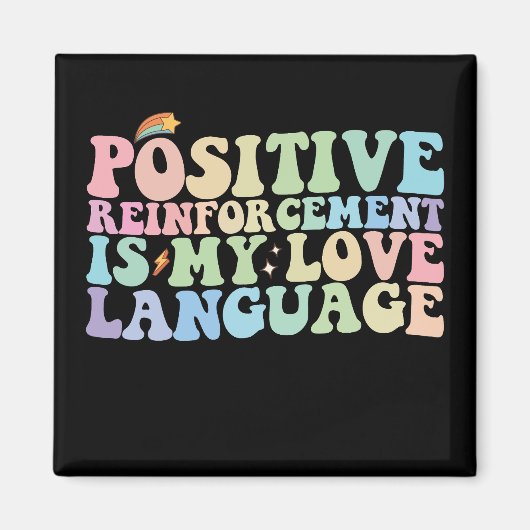 強化前向きは私の愛の言語Groovy マグネット (正面)