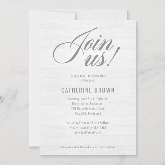 強化卒業発表招待状 招待状 (裏面)